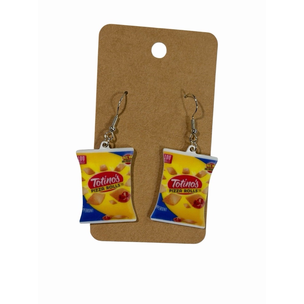New‎ Novelty Fashion Earrings pizza snacks frozen food